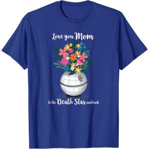 image:imageStar Wars Death Star Bouquet Love You Mom Mothers Day TShirtRoyal Blue