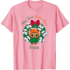 image:imageStar Wars Ewok Christmas May Your Holiday Spirit Endor Cute TShirtPink