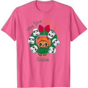 image:imageStar Wars Ewok Christmas May Your Holiday Spirit Endor Cute TShirtPink Heather