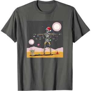 image:imageStar Wars Grogu IG11 Droid Holiday Tatooine Christmas Tree TShirtAsphalt Grey