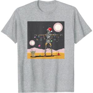 image:imageStar Wars Grogu IG11 Droid Holiday Tatooine Christmas Tree TShirtHeather Grey