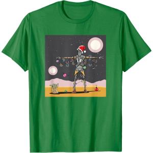image:imageStar Wars Grogu IG11 Droid Holiday Tatooine Christmas Tree TShirtKelly Green