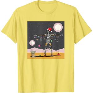 image:imageStar Wars Grogu IG11 Droid Holiday Tatooine Christmas Tree TShirtLemon Yellow