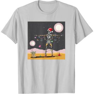 image:imageStar Wars Grogu IG11 Droid Holiday Tatooine Christmas Tree TShirtSilver Grey
