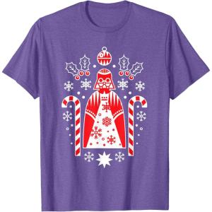 image:imageStar Wars Holiday Darth Vader Christmas Sweater Pattern TShirtPurple Heather