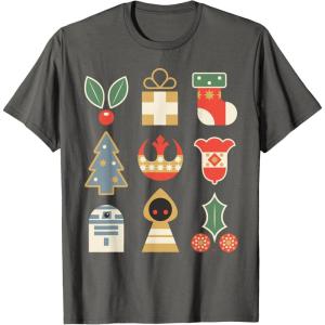 image:imageStar Wars Holiday Icons Ugly Christmas Sweater TShirtAsphalt Grey