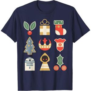 image:imageStar Wars Holiday Icons Ugly Christmas Sweater TShirtNavy Blue
