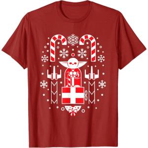 image:imageStar Wars Holiday Jedi Master Yoda Christmas Sweater Pattern TShirtCranberry Red