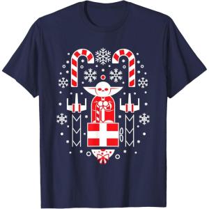 image:imageStar Wars Holiday Jedi Master Yoda Christmas Sweater Pattern TShirtNavy Blue