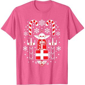 image:imageStar Wars Holiday Jedi Master Yoda Christmas Sweater Pattern TShirtPink Heather