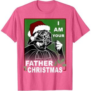 image:imageStar Wars I Am Your Father Christmas Graphic TShirt TShirtPink Heather