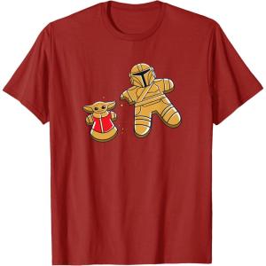 image:imageStar Wars Mandalorian amp Grogu Christmas Gingerbread Cookies TShirtCranberry Red