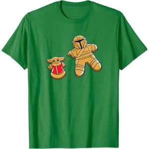 image:imageStar Wars Mandalorian amp Grogu Christmas Gingerbread Cookies TShirtKelly Green