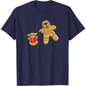 image:imageStar Wars Mandalorian amp Grogu Christmas Gingerbread Cookies TShirtNavy Blue