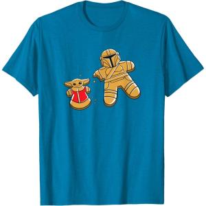 image:imageStar Wars Mandalorian amp Grogu Christmas Gingerbread Cookies TShirtSapphire Blue