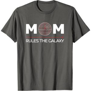 image:imageStar Wars Mom Rules the Galaxy Family Birthday Mothers Day TShirtAsphalt Grey