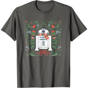 image:imageStar Wars R2D2 Merry Christmas TShirtAsphalt Grey