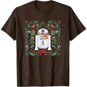 image:imageStar Wars R2D2 Merry Christmas TShirtBrown