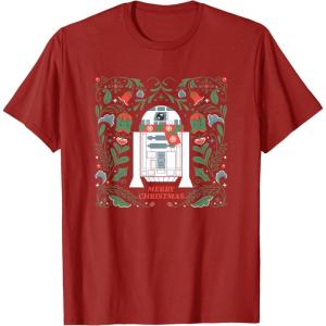 image:imageStar Wars R2D2 Merry Christmas TShirtCranberry Red