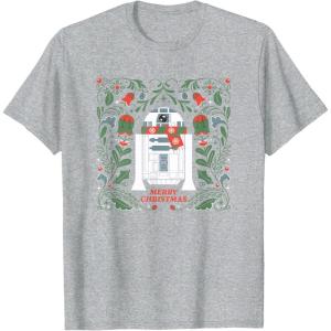 image:imageStar Wars R2D2 Merry Christmas TShirtHeather Grey