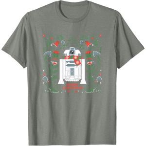 image:imageStar Wars R2D2 Merry Christmas TShirtOlive Heather