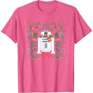 image:imageStar Wars R2D2 Merry Christmas TShirtPink Heather