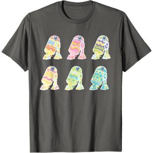image:imageStar Wars R2D2 Pastel Easter Egg Decorated Droids TShirtAsphalt Grey