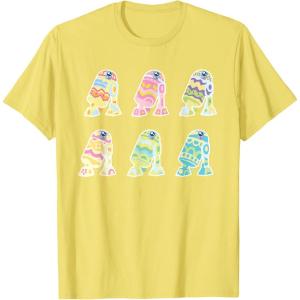 image:imageStar Wars R2D2 Pastel Easter Egg Decorated Droids TShirtLemon Yellow
