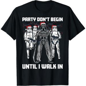 image:imageStar Wars Santa Vader Party When I Walk In Christmas TShirt TShirtBlack