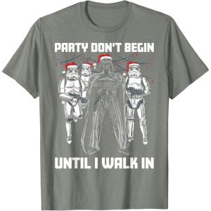 image:imageStar Wars Santa Vader Party When I Walk In Christmas TShirt TShirtOlive Heather