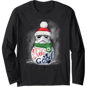 image:imageStar Wars Stormtrooper Up to Snow Good Funny Holiday Long Sleeve TShirtBlack