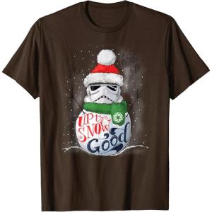 image:imageStar Wars Stormtrooper Up to Snow Good Funny Holiday TShirtBrown