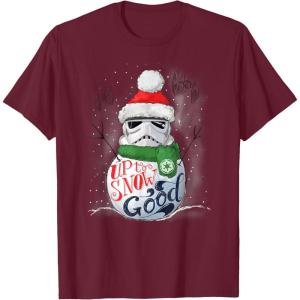 image:imageStar Wars Stormtrooper Up to Snow Good Funny Holiday TShirtBurgundy