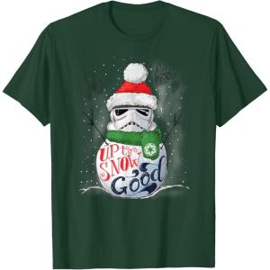 image:imageStar Wars Stormtrooper Up to Snow Good Funny Holiday TShirtDark Green