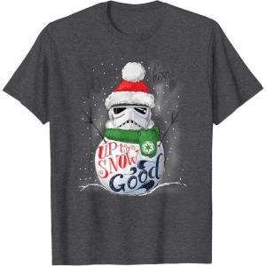 image:imageStar Wars Stormtrooper Up to Snow Good Funny Holiday TShirtDark Heather Grey
