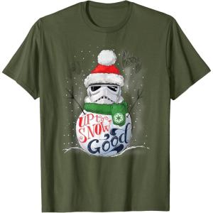 image:imageStar Wars Stormtrooper Up to Snow Good Funny Holiday TShirtOlive Green