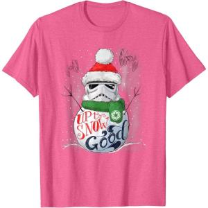 image:imageStar Wars Stormtrooper Up to Snow Good Funny Holiday TShirtPink Heather