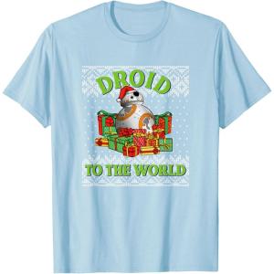 image:imageStar Wars The Force Awakens Christmas Droid To The World TShirtBaby Blue