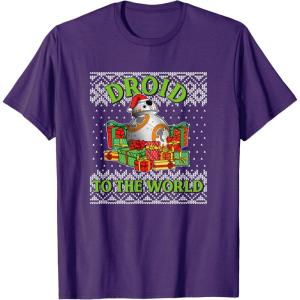 image:imageStar Wars The Force Awakens Christmas Droid To The World TShirtPurple