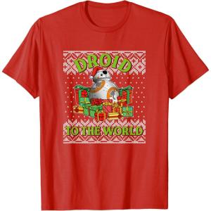 image:imageStar Wars The Force Awakens Christmas Droid To The World TShirtRed