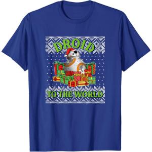 image:imageStar Wars The Force Awakens Christmas Droid To The World TShirtRoyal Blue