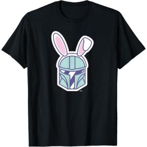 image:imageStar Wars The Mandalorian Cute Pastel Easter Bunny TShirtBlack