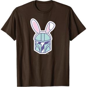 image:imageStar Wars The Mandalorian Cute Pastel Easter Bunny TShirtBrown