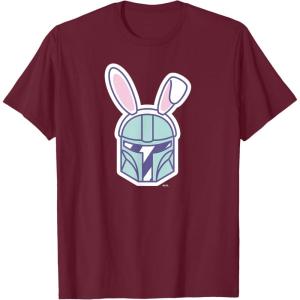 image:imageStar Wars The Mandalorian Cute Pastel Easter Bunny TShirtBurgundy