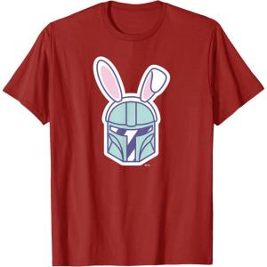 image:imageStar Wars The Mandalorian Cute Pastel Easter Bunny TShirtCranberry Red