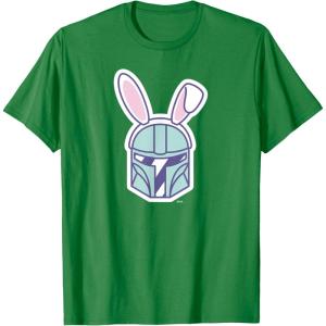 image:imageStar Wars The Mandalorian Cute Pastel Easter Bunny TShirtKelly Green