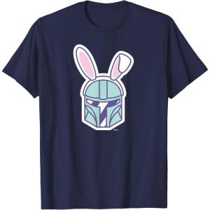 image:imageStar Wars The Mandalorian Cute Pastel Easter Bunny TShirtNavy Blue