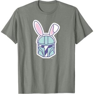 image:imageStar Wars The Mandalorian Cute Pastel Easter Bunny TShirtOlive Heather