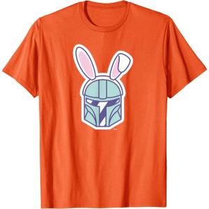 image:imageStar Wars The Mandalorian Cute Pastel Easter Bunny TShirtOrange