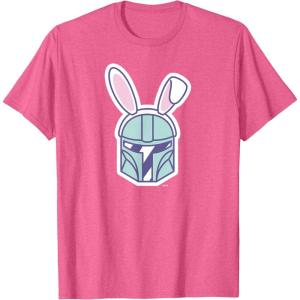 image:imageStar Wars The Mandalorian Cute Pastel Easter Bunny TShirtPink Heather